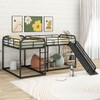 L Shaped Bunk Bed With Slide And Short Ladder