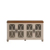 Elegant 4 Door Cabinet With Tempered Glass Doors