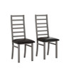Metal Dining Chairs With Steel Legg, High Back Armless Design