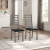Metal Dining Chairs With Steel Legg, High Back Armless Design