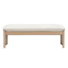 Footstool With Soft Cushion For Living Room - Beige / Natural