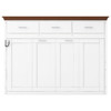 Twin Size Murphy Bed With 3 Drawers - White