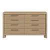 Contemporary 8 Drawer Dresser - Tan