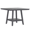 Counter Height Dining Table With Tapered Base And Lazy Susan - Gray
