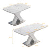 Modern Rectangle Dining Table With Stretchable TopAnd X Shape Legs
