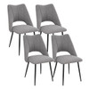 Chair With High Resilience Filling, Adjustable Feet For Kitchens (Set of 4)