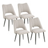 Chair With High Resilience Filling, Adjustable Feet For Kitchens (Set of 4)