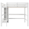 Loft Bed With Built In Desk And Multifunction Shelves
