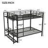 Bunk Bed With Storage Mesh Shelves, Clothes Hooks, LED Light