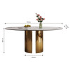Steel Base Oval Sintered Stone Dining Table With 4 Chairs