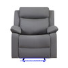 Blanche - Glider Recliner With LED, Pillow Top Arms