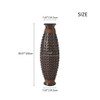 Hand Woven Bamboo Floor Vase, Decorative Accent For Living Room - Acacia Wood