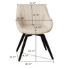 Modern Medieval Kitchen Dining Chair With 360 ° Rotation