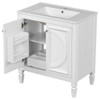 Bathroom Vanity With Sink With 2 Doors And Adjustable Shelf