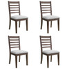 Upholstered Armless Chairs With High Ladder Back