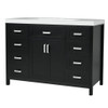Bathroom Vanity With Sink, 2 Doors 8 Drawers, Soft Close System, Classic Design