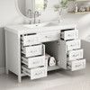 Bathroom Vanity With Sink, 2 Doors 8 Drawers, Soft Close System, Classic Design
