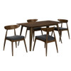 5 Piece Dining Set With Ergonomic Chairs