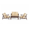 4 Piece Outdoor Sofa Set With Cushions And Coffee Table