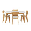 5 Piece Dining Set With Table And Upholstered Chairs