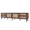 TV Stand, Media Console With 4 Drawers, Soft Closing Hinges - Dark Brown