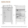 Bathroom Vanity With Sink, Cabinet, Soft-Closing Door, Adjustable Shelf - White