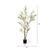 Lifelike Artificial Olive Tree With Plastic Pot For Home Living Room Decor - Green Leaves