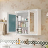 Wall-Mounted Medicine Cabinet With 2 Mirrors, Adjustable Shelves