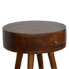Nordic Chestnut Circular Nightstand