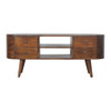 Solid Wood Rounded Entertainment Unit