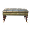 Buffalo - Leather Ottoman With Castor Legs