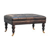 Buffalo - Leather Ottoman With Castor Legs