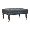 Buffalo - Leather Ottoman With Castor Legs