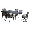 Rectangular 6 Person 85.83" Long Dining Set With Cushions