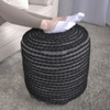 River - Handcrafted Cylindrical Pouf Water Resistant Fabric