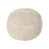 Bordeaux - Knitted Cotton Round Pouf