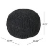 Bordeaux - Knitted Cotton Round Pouf