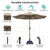 8.8' Outdoor Aluminum Patio Umbrella With 42 Pound Square Resin Umbrella Base