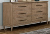 Panel Bedroom Set With 3 Drawer Nightstand, Casual Dresser, Cane Mirror, 3 Drawer Cane Front Chest And Bench