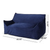 Fila - Velveteen Oversized Seater Bean Bag Chair With Armrests