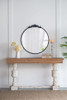 Classic Design Mirror With Baroque Inspired Frame For Bathroom, Entryway Console Lean Against Wall