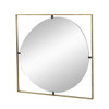Poppy Mirror With Metal Frame Contemporary Design For Bathroom, Entryway Wall Decor