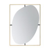 Poppy Mirror With Metal Frame Contemporary Design For Bathroom, Entryway Wall Decor