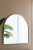 Arched Mirror With Metal Frame, Wall Mirror For Living Room Bedroom Entryway