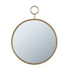 Circle Wall Mirror With Iron Frame, Accent Mirror For Living Room