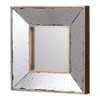 Distressed Accent Mirror, Traditional Style Framed Wall Mirror For Living Room