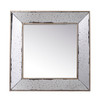 Distressed Accent Mirror, Traditional Style Framed Wall Mirror For Living Room