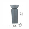 Zen Bowl Water Fountain, Outdoor Bird Feeder / Bath Fountains, Relaxing Water Feature For Garden