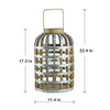 Decorative Lantern With Handle, Wooden Lantern For Indoor Outdoor, Home Garden Wedding