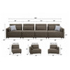 Rylie - Modular Sectional Sofa With Toss Pillows